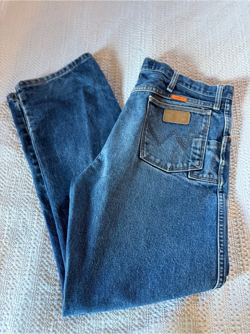 Wrangler Relaxed Flame resistant Men’s Blue Straight-Leg Jeans 36x32